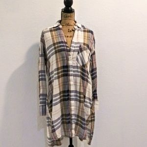 Free People plaid dress size small